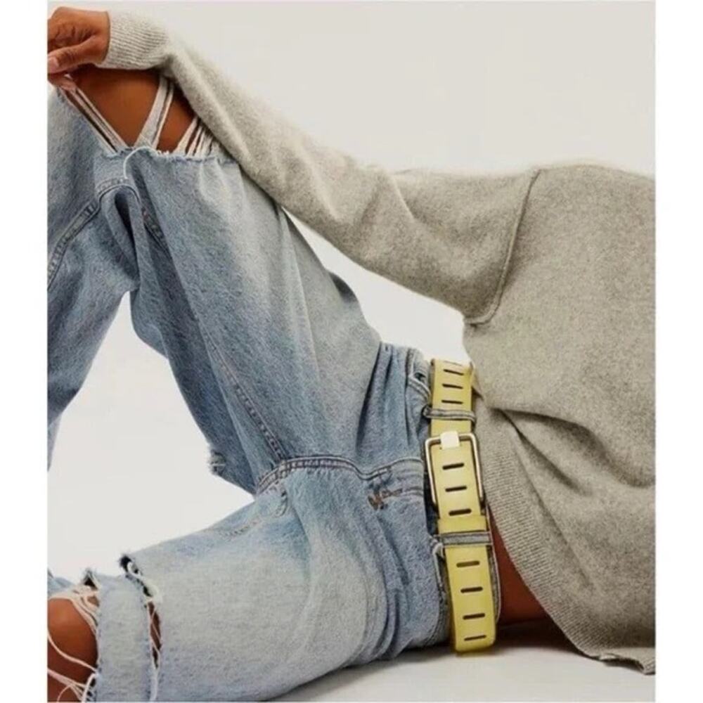 New- Free People We The Free Jona Belt In‎ Metallic Bronze, Purple, Yellow